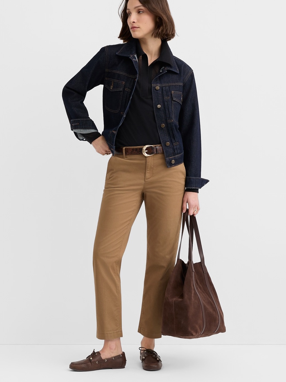 LOFT Monroe Chino in Truffle 6P